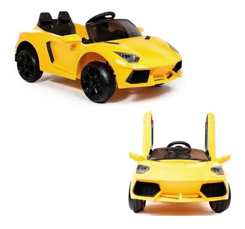 Carrinho Infantil Motorizado Elétrico Policia Mini Brinquedo Cor Amarelo