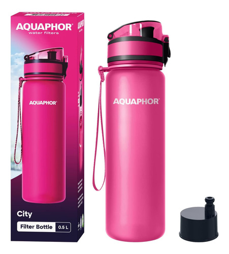 Botella De Agua Deportiva Aquaphor Con Filtro De Carbon