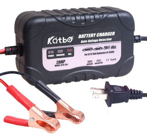 Cargador Bateria Inteligente Katbo 2 Amp Automatico Sellado