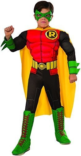 Disfraz Talla Medium Para Niño De Robin Superhéroe Dc