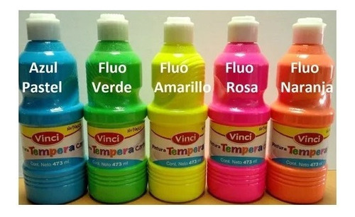 Kit Escolar + 18 Pintura Vinci Tempera 473 Ml