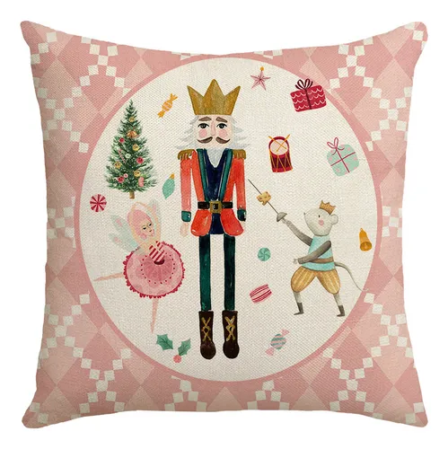 Funda De Cojín Navideño, 4 Unidades, Diseño Navideño, Decora