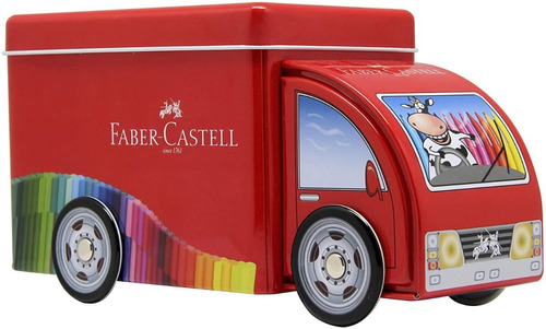 Faber Castell Camión Metálico Con Plumones Y Accesorios 