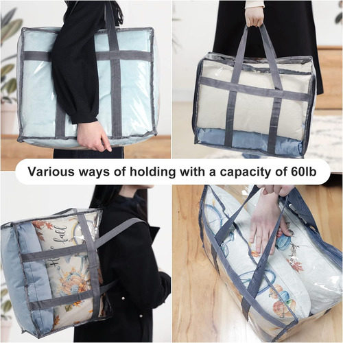 Paquete De 4 Bolsas Transparentes De Almacenamiento De ...