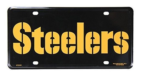 Rico Nfl Pittsburgh Steelers Placa De Matricula De Metal