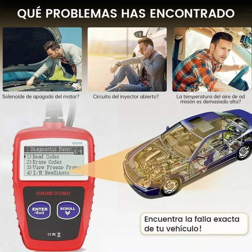 Ms309 Escáner Obd2 Para Vehículos Automotrices