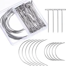 Comprar Juego De Agujas Hacer Pelucas De 70 Piezas, Alfileres T...