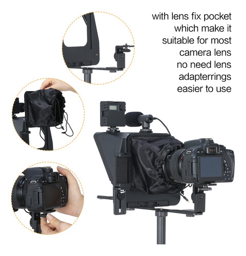 Teleprompter Para Cámara Réflex Digital Andoer A10 Portátil