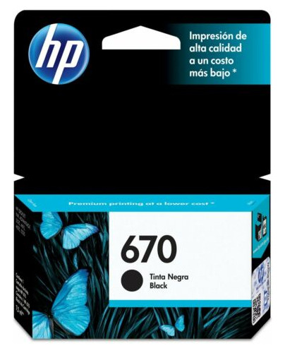 Cartucho Hp 670 Black Original 