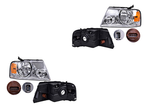 Par Juego Faros Ford Lobo 2004 - 2008 Depo Qwe