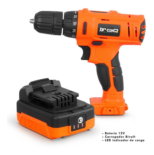 Imagem 2 de 6 de Kit Ferramentas + Furadeira Parafusadeira 3/8 12v Bivolt