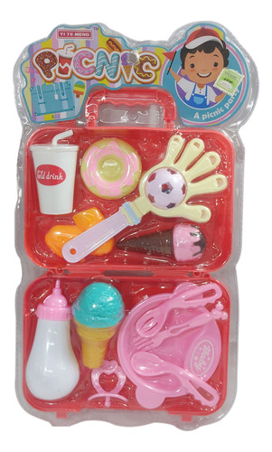 Maletin Rojo Set De Picnic Ploppy 364162