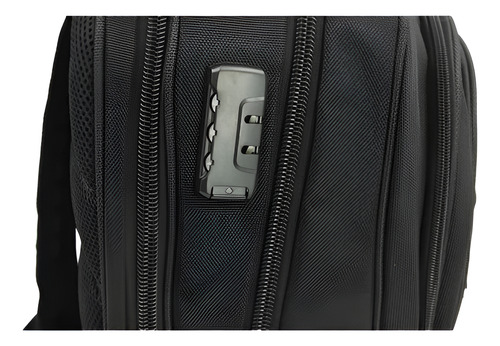 Garco Mochila Ejecutiva Antirrobo Con Candado De Seguridad Color Gris Oscuro Diseño De La Tela Liso