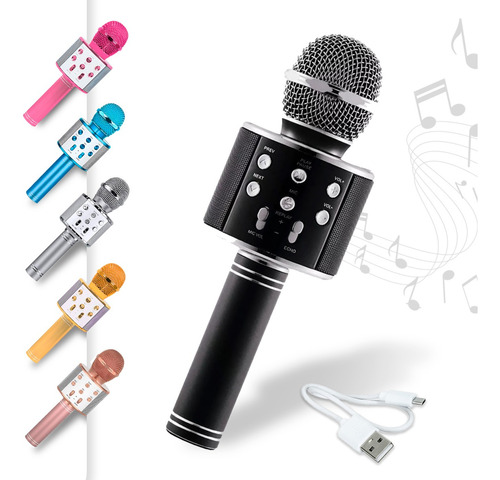 Microfone Bluetooth Karaoke Infantil Sem Fio Youtuber Tiktok