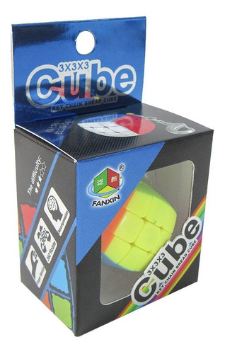 Cubo Mágico 3x3x3 Chaveiro 4cm Profissional Interativo Fx778 Cor da estrutura Colorida
