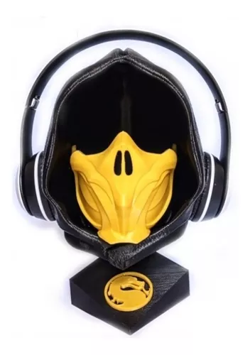 Suporte Headset Scorpion - Mortal Kombat Mk 11 Personalizado