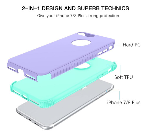Bentoben Compatible Con La Caja Del iPhone 8 Plus, La Caja D