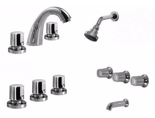 Juego Griferia Baño Completa Spray Hidromet Lav. Bidet Ducha