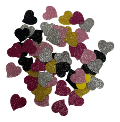 Goma Eva Glitter Formas X 60 Corazón Mariposa Flor Elección