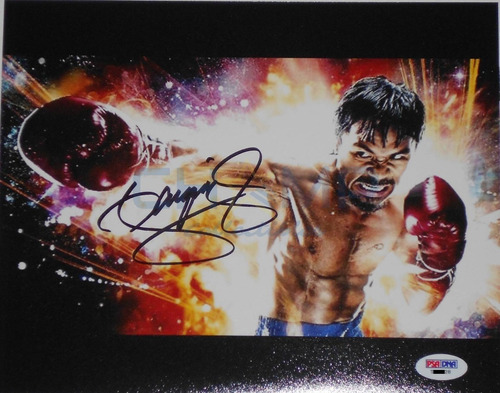 Foto Firmada Manny Pacquiao Box Boxeo Autografo Pac-man