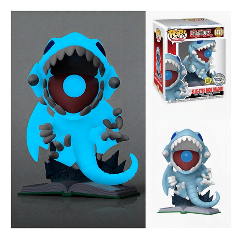 Funko Pop Dragon Blanco De Ojos Azules Toon Glow 6 Glow