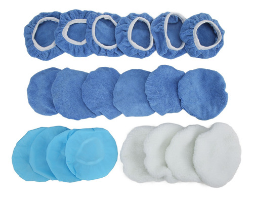 Juego De 20 Piezas Waxer Bonnet, Pulidora Con Almohadilla Pu