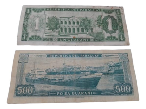 Billetes De 1 Guarani Y 500 Guaraníes