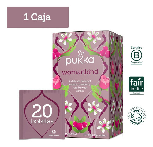 1 Caja Pukka Té Womankind 20 Bolsitas