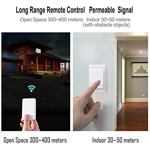 Kit De Interruptor De Luz Y Receptor Inalámbrico, Mini...