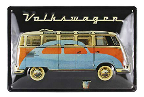 Brisa Vw Collection - Cartel Retro De Chapa Volkswagen, Deco