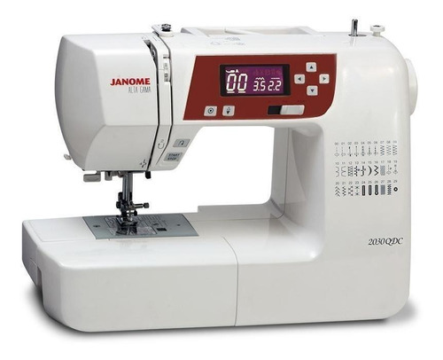 Máquina de coser recta Janome 2030QDC portable blanca 110V/220V