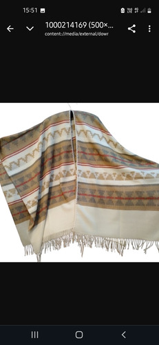 Ruana De Alpaca Super Suave .tuyunti Artesanias.