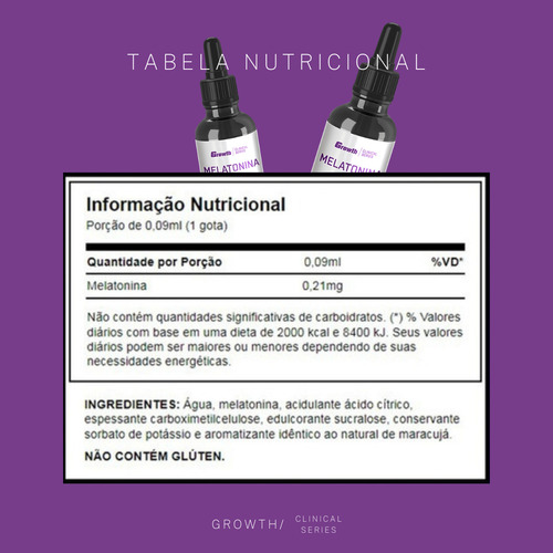 Melatonina Líquida 30ml - Growth Supplements