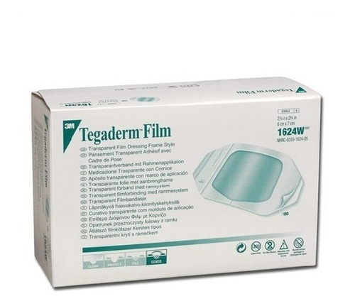 Tegaderm 3m 6 Cm X 7cm 1624w - Caja 100 Un.