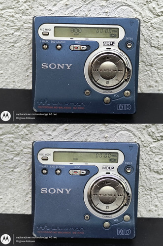 Reproductor Minidisc Sony Md Walkman Mz-r700 No Sirve Lector Azul Acero (Usado)