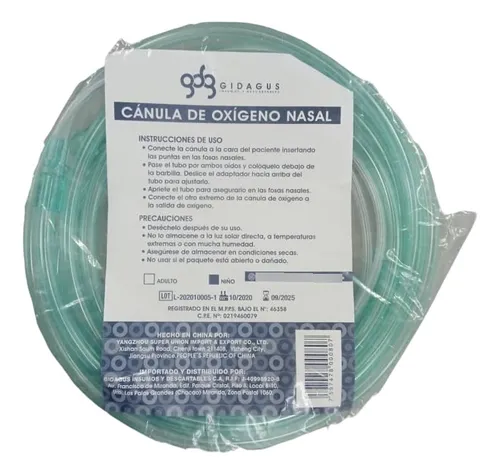 Canula De Oxigeno Nasal Niño