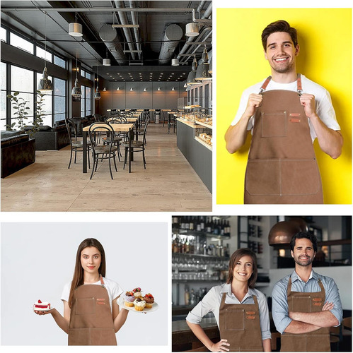 J Avental De Chef Ajustável Com Costas Cruzadas