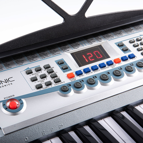 Teclado Organo Electronico Musical Instrumento 54 Teclas Color Gris 110V/220V