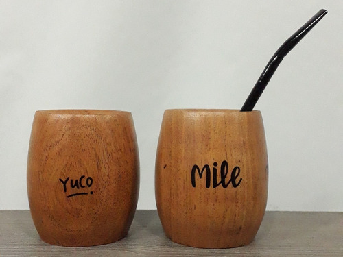 Imagen 7 de 10 de Mate Algarrobo Huevito Yuco +bombilla (opción Personalizado)