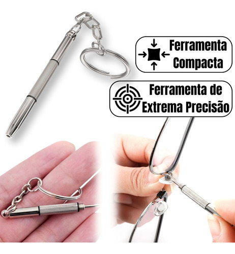 Kit 120 Chaveiro Multifuncional 3 Em 1 Chave Fenda Philips