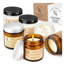 Comprar 6 Velas Aromáticas Decorativas Cera Soja Aromaterapia 600g