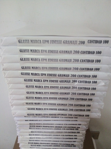 Papel Glasse Tamaño Carta 200 Gr/m 100 Unidades (Usado)