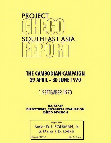 Project Checo Southeast Asia Study, De Hq Pacaf Project Checo. Editorial Books Express Publishing, Tapa Blanda En Inglés