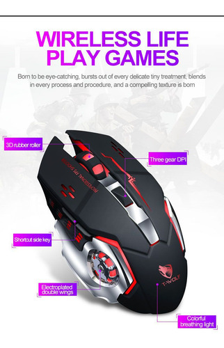 Indicador Óptico Business Wolf Mouse Mecánico Luminous