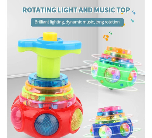 Fweaad Juego Giratorio Top Spinning Led Light Music Para