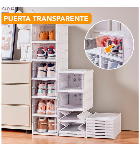 Gabinete zapatera Chinatown EOLAND ZAPATERA 6 NIVELES color blanco