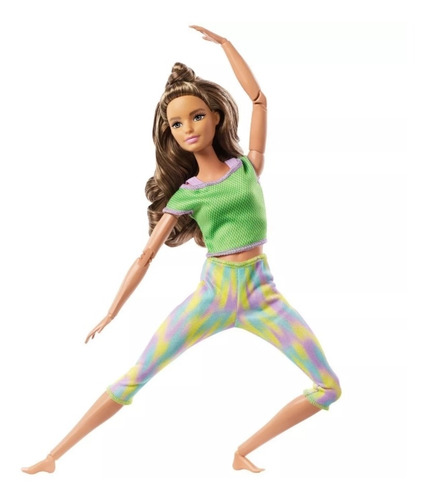 Imagem 2 de 7 de Barbie Feita Para Mexer Morena Roupa Verde Ms
