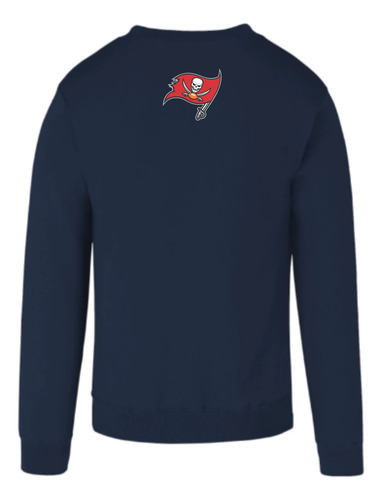 Sudadera Nfl Buccaners Modelo 2 Sin Capucha Cuello Redondo