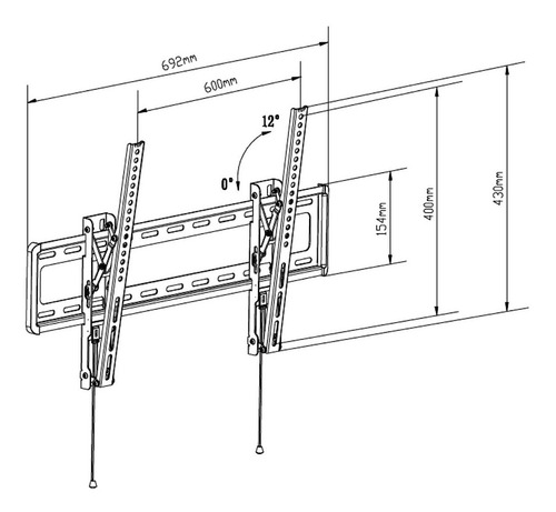 Soporte Para Tv 32 42 43 49 50 55 60 65 Basculante Tagwood