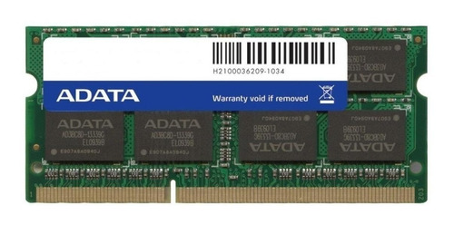 Memória RAM color verde  4GB 1 Adata AD3S1333W4G9-S